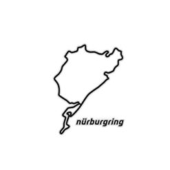 Sticker-Set 4R NÜRBURGRING (10 x 12cm) in schwarz