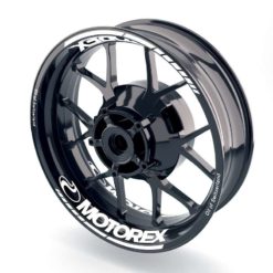 Wheelsticker TECH STANDARD - MOTOREX in weiss (beidseitig/vorne & hi