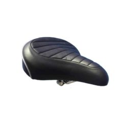 Sattel MOPED KINGS CRUISER SEVENTY'S - STICH (B 260 x L 260mm) in schwarz