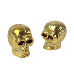 Ventildeckel MOPED KINGS (Paar) SKULL in gold