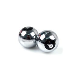 Ventildeckel MOPED KINGS (Paar) EIGHT BALL in chrom
