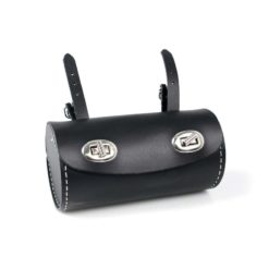 Satteltasche MOPED KINGS in Tonnenform (Ø 80 x L 160mm) in schwarz