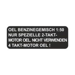 Sticker MOPED KINGS für Kraftstoffgemisch 1:50 (64 x 24mm) schwarz, in deut