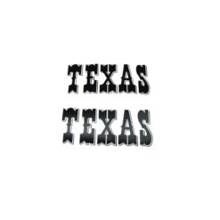 Sticker-Set PUCH (Paar) Aufschrift TEXAS für Tank in schwarz