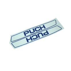 Sticker-Set PUCH (Paar) Aufschrift PUCH für Tank in blau/weiss