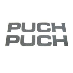 Sticker-Set PUCH (Paar) Aufschrift PUCH für Tank in antrazit (118 x 22mm)