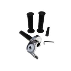 Gasdrehgriff MOPED KINGS aus Alu in silber