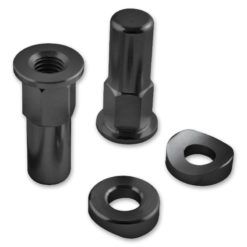 Mutter für Befestigung Pneuklemme / Pneustopper BIKEIT Alu, schwarz eloxiert