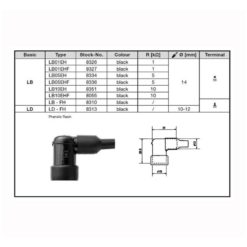 Kerzenstecker NGK LB01EHF (8327) in SCHWARZ