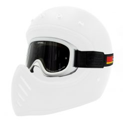 Cross-Brille weiss Fantic CABALLERO mit Band schwarz/rot/gelb