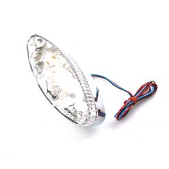 Rücklicht TECH OVAL UNIVERSAL in Chrom-Look mit 9 sehr hellen LED