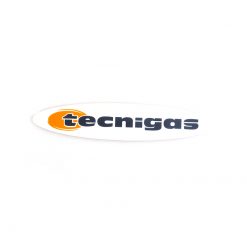 Sticker Tecnigas (3 x 14cm) weiss/blau