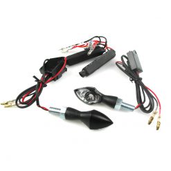 Blinker OXFORD NANO EYE-SHOT (Paar) aus Alu in Schwarz / Glas getönt (22 x