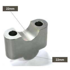 Lenkerhöherlegung Motacc Originalaufnahme (Paar) in SCHWARZ (Ø 22mm, Höhe: