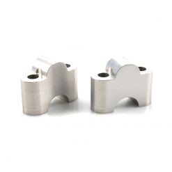 Lenkerhöherlegung Motacc Originalaufnahme (Paar) in SILBER (Ø 22mm, Höhe: