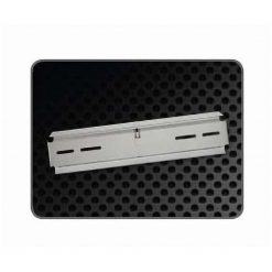 Kennzeichenrahmen SwissSpeedy Auto Klick-Down HINTEN LANG CHROMSTAHL POLIERT