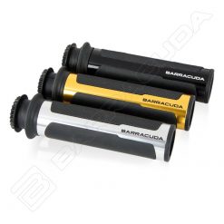 Griffe BARRACUDA (Paar) RACING (Ø 22 x 120mm) aus Alu in BLAU/SCHWARZ (off