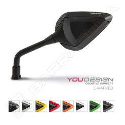 Rückspiegel BARRACUDA (Paar) R-VERSION in SCHWARZ aus Kunststoff mit Einsa