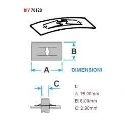 Mutter XBIKE (1 Stück) für Verschalung Ø 2.3, LxB 15x8mm