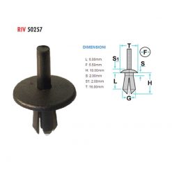 Kunststoffclip XBIKE (1 Stück) schwarz, für Verschalung Ø 5.5, LxB 16x10mm