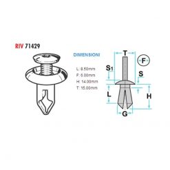 Kunststoffclip XBIKE (1 Stück) für Verschalung Ø 6, LxB 15x14mm