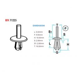 Kunststoffclip XBIKE (1 Stück) grau, für Verschalung Ø 5.5, LxB 16x10mm