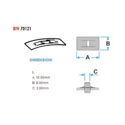 Mutter XBIKE (1 Stück) für Verschalung Ø 3, LxB 15x8mm