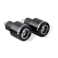 Lenkerendzapfen BARRACUDA (Paar) in SCHWARZ aus ALU (Ø 28 x 26mm)