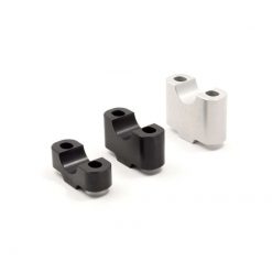 Riser LSL (Paar) aus Alu in SCHWARZ (Ø 22mm, Höhe: 15mm) (Befestigung: 32