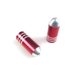 Ventildeckel XBIKE (Paar) SHOT in ROT-ELOXIERT