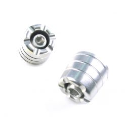 Lenkerendzapfen XBIKE in SILBER zu Kawasaki ZX6R/9R/Z750/Z1000/ER6N mit Ge