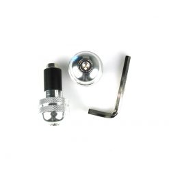 Lenkerendzapfen (rund-zylindrisch-gerillt 2) XBIKE aus Alu in SILBER (Ø 28