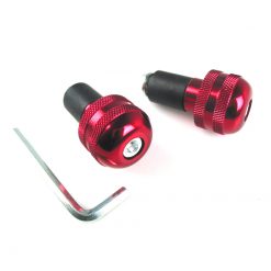 Lenkerendzapfen (rund-zylindrisch-gerillt 2) XBIKE aus Alu in ROT (Ø 17.5