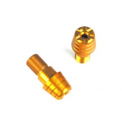 Lenkerendzapfen XBIKE in GOLD zu Yamaha R6 mit Gewinde M18