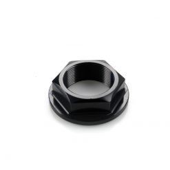 Lenkkopfmutter XBIKE aus ALU in SCHWARZ M28x1mm zu Kawasaki/Suzuki/Yamah