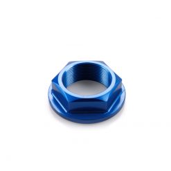 Lenkkopfmutter XBIKE aus ALU in BLAU M24x1mm zu Honda/Triumph