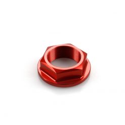 Lenkkopfmutter XBIKE aus ALU in ROT M24x1mm zu Honda/Triumph