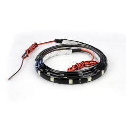 LED-Silikonband XENON (120cm) mit 60 WEISSEN grossen SMD-LED (Band in Schw