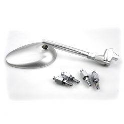 Rückspiegel VICMA OVALADO 125 x 86mm in SILBER Matt (M8/M10 x 1.25mm) (LIN