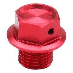 Oelablassschraube mit Magnet ZETA Alu Honda M12x1.5 rot