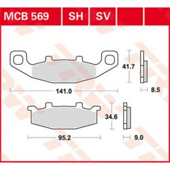 Bremsbelag Lcuas MCB569LF Standard NML