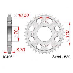Zahnkranz Stahl Honda 520/41Z
