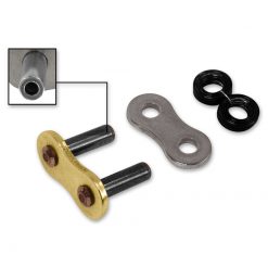 Kettenschloss 428 Nietschloss RK 428KRO, O-Ring, CLF *PLS*, gold-sch