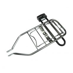 Gepäckträger NO NAME HINTEN in Chrom, mit Schlossträger, zu Puch Maxi S/Su