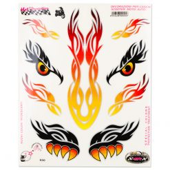 Sticker-Set 4R FLAMES für Helm