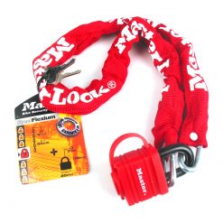 Kettenschloss MASTER-LOCK in ROT (Ø 6 x 900mm)