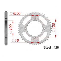 Zahnkranz JT Stahl 428/56Z Beta RR 125 4-t LC Motard