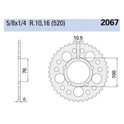 Zahnkranz Alu Marchesini/BST/OZ 520/38Z