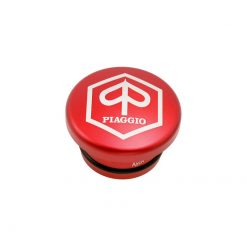 Tankdeckel AKOA FLAT, aus Aluminium, gefräst, in rot zu Piaggio SI mit Logo