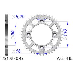 Zahnkranz AFAM Alu 415/42Z
